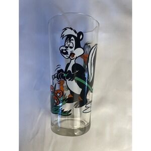 Looney Tunes Pepe Le Pew Skunk Daffy Duck Pepsi‎ Collector Glass 1976